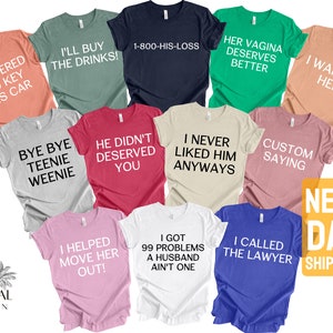 Funny Divorce Party Shirts, Matching Divorced Party Shirts, Divorce Celebration Shirt, Breakup Party Tees, Funny Divorce Gifts, Newly Single