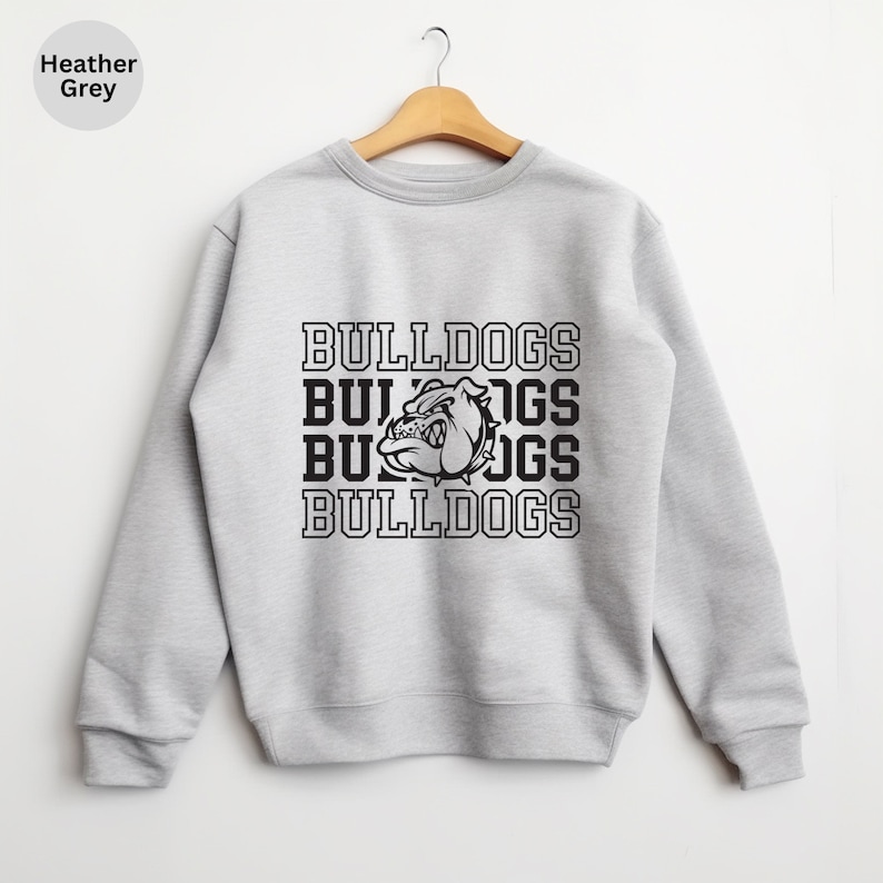 Sweat graphique Bulldogs, vêtement de fan de mascotte image 6