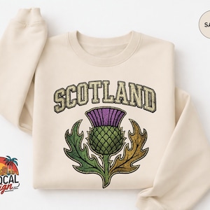 Scotland Thistle Shirt, Sassenach Scottish Pride Sweatshirt, Highlands Souvenir Tee, Edinburgh Travel Gift, Vintage Scotland Vacation TShirt bild 8