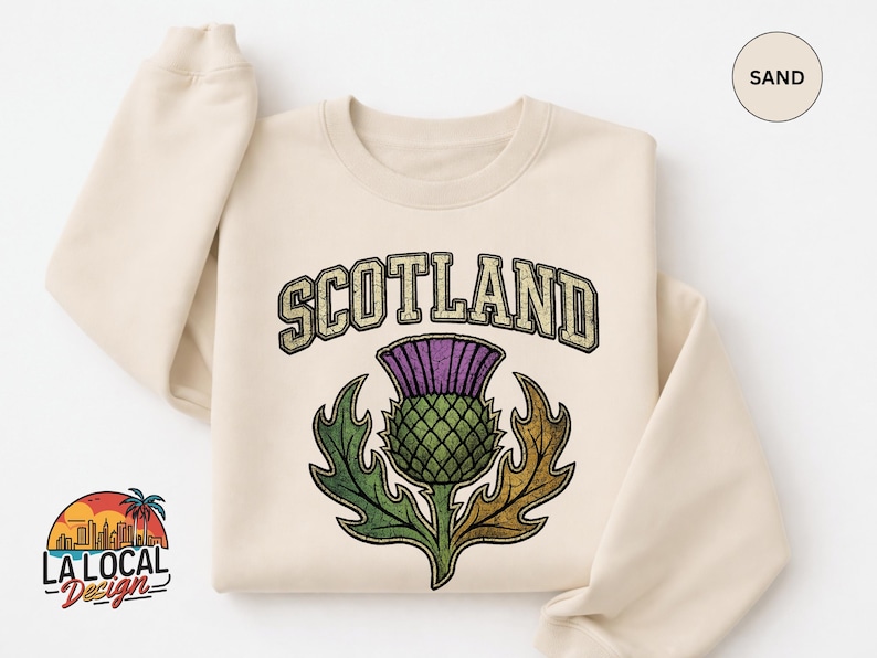 Scotland Thistle Shirt, Sassenach Scottish Pride Sweatshirt, Highlands Souvenir Tee, Edinburgh Travel Gift, Vintage Scotland Vacation TShirt bild 8