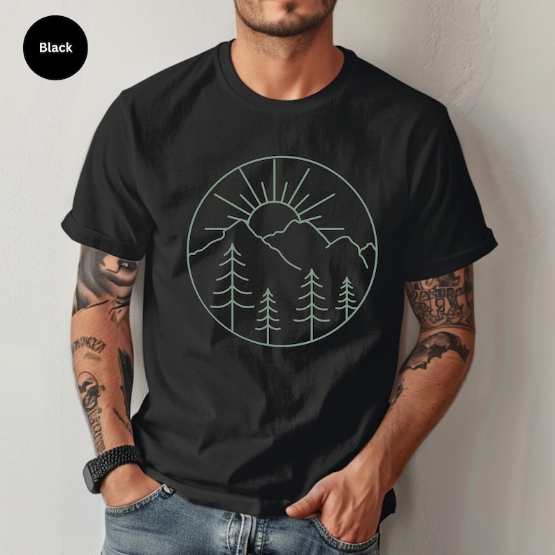 Mountain Adventure T-Shirt: Pine Tree Camping Shirt image 3