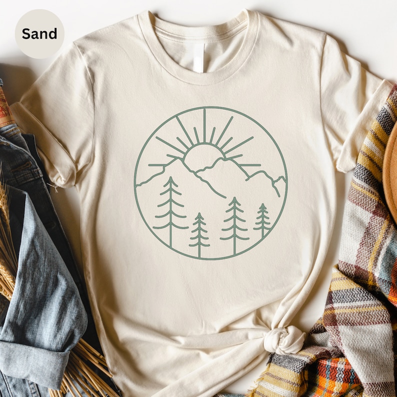 Mountain Adventure T-Shirt: Pine Tree Camping Shirt image 4