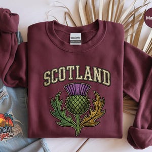 Scotland Thistle Shirt, Sassenach Scottish Pride Sweatshirt, Highlands Souvenir Tee, Edinburgh Travel Gift, Vintage Scotland Vacation TShirt bild 17