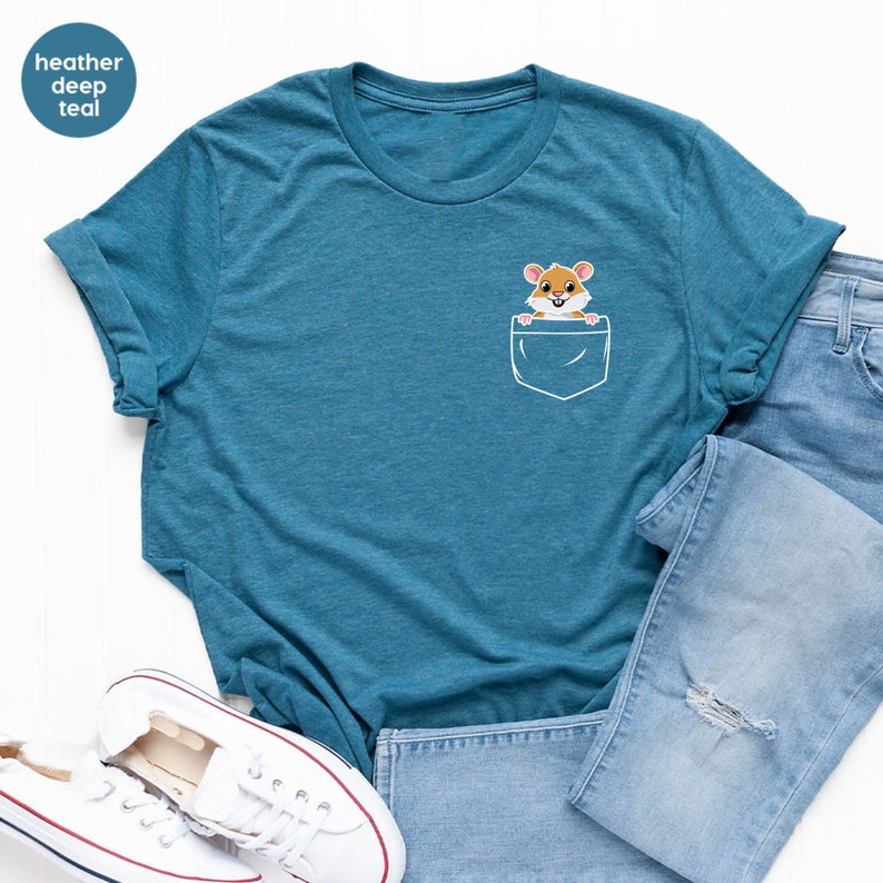 Cute Pocket Hamster T-Shirt, Animal Lover Gift image 4
