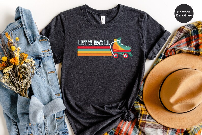 Retro Roller Skate Shirt: 80s/90s Style Summer Tee Bild 6
