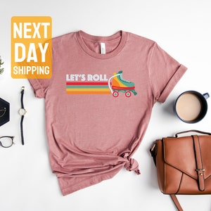 Retro Roller Skate Shirt: 80s/90s Style Summer Tee Bild 5