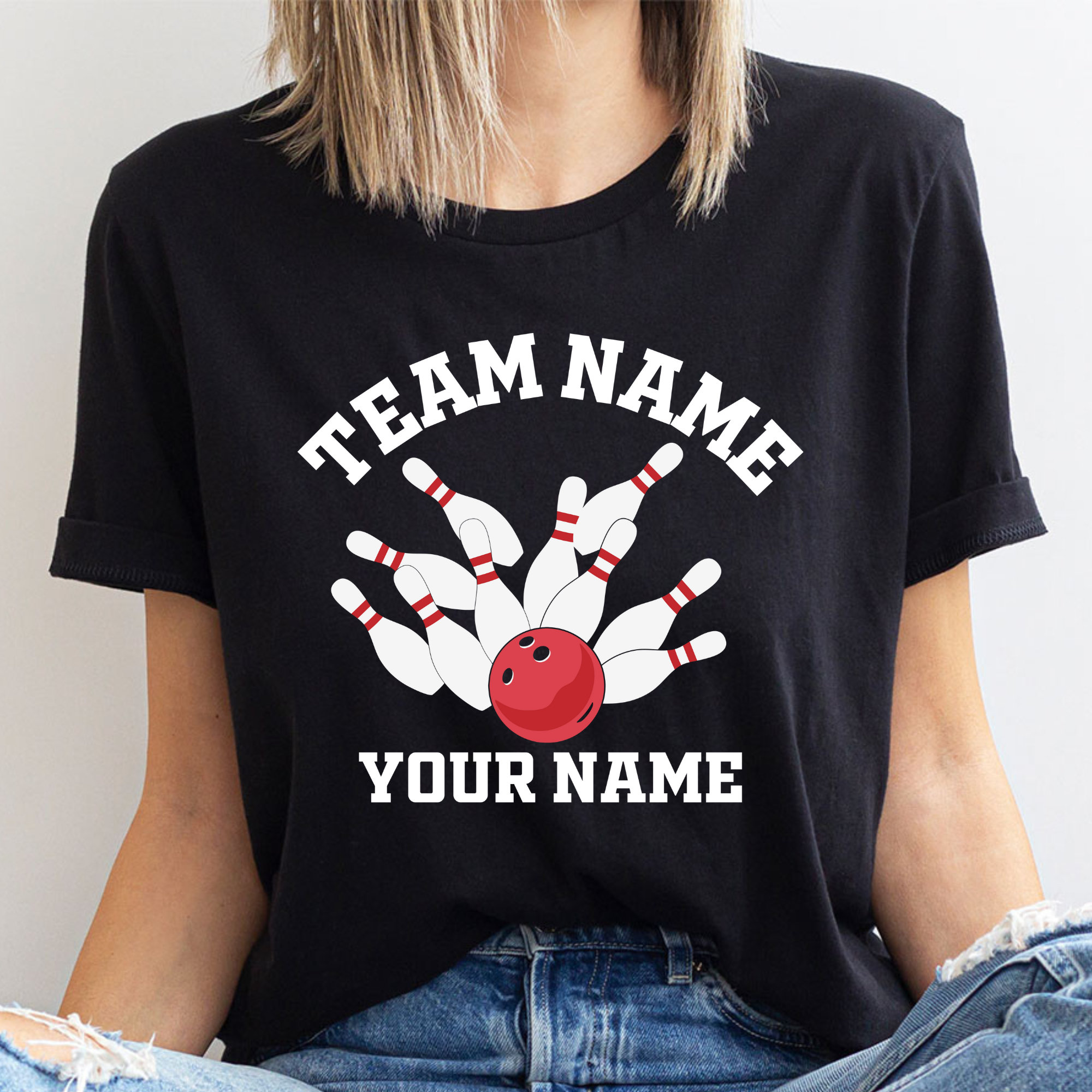 Discover Custom Bowling Shirt, Personalized Bowling Team Name Shirt, Retro Bowling T-Shirt, Bowling Squad T-Shirt