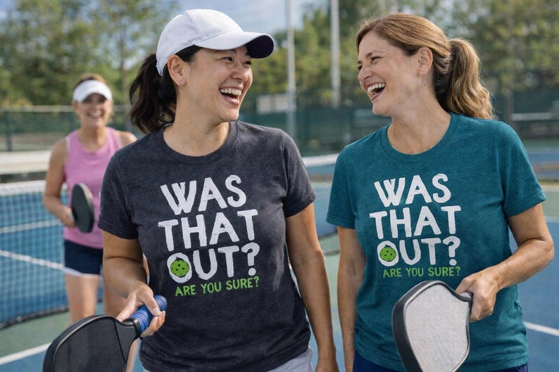 Funny Pickleball T-Shirt: "Was That Out?" Player Gift image 2