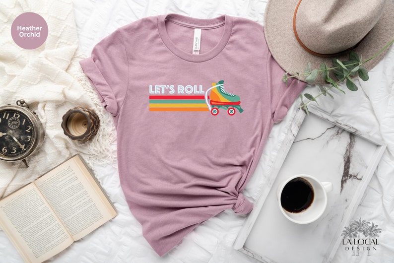 Retro Roller Skate Shirt: 80s/90s Style Summer Tee Bild 4