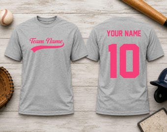 Personalized Baseball Team Shirt, Custom Team Name Jersey Tee, Baseball Family Matching Shirts, Custom Sports Team Apparel