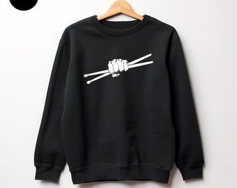 Drummer Sweatshirt Hoodie Tee Shirts: Drumsticks Graphic, Music Lover Gift
