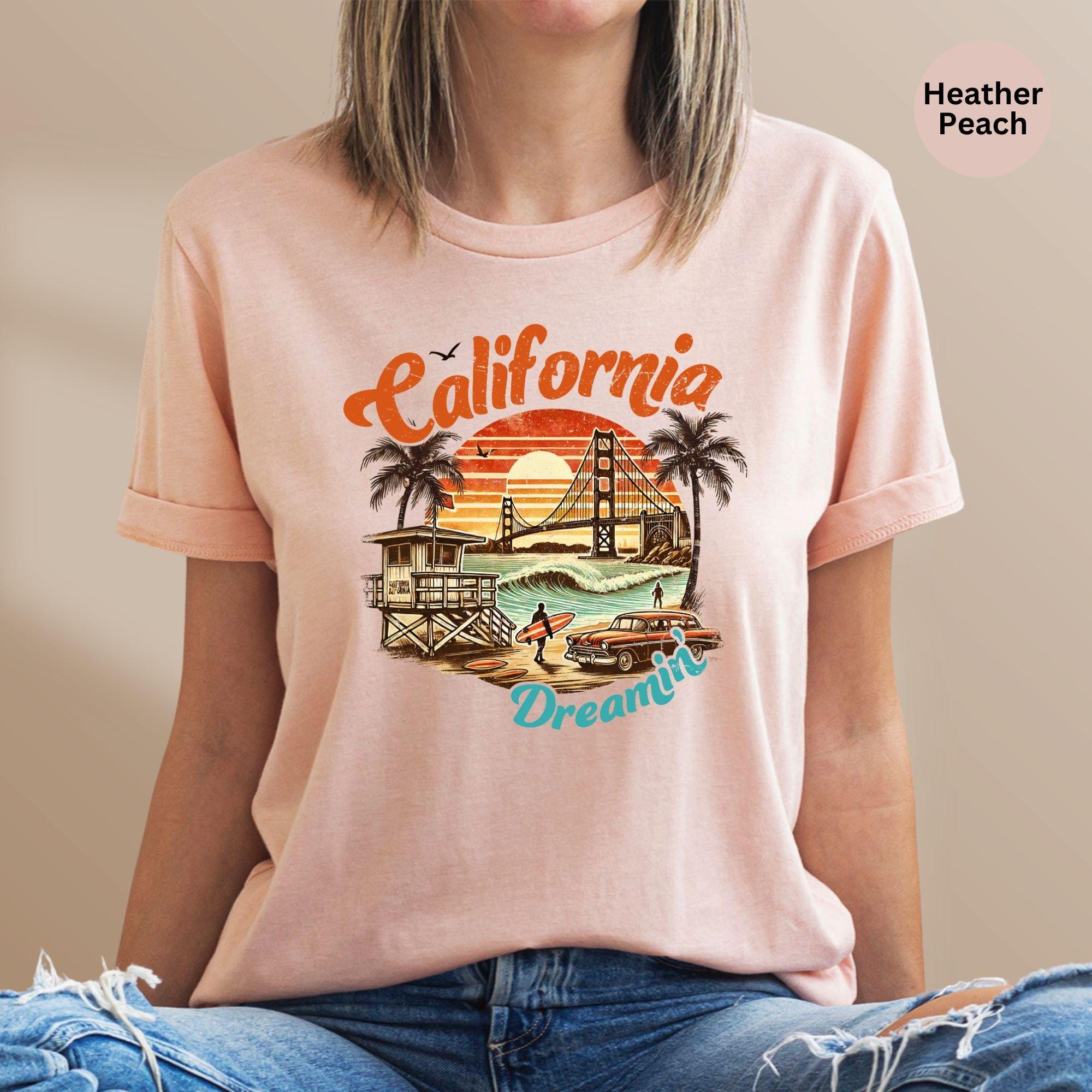 Girls' Designer California Print Fashion Top - T-Shirt Style For Ages 7-13 Years