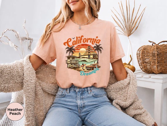 Retro California Graphic T-Shirt, California Lover Gift