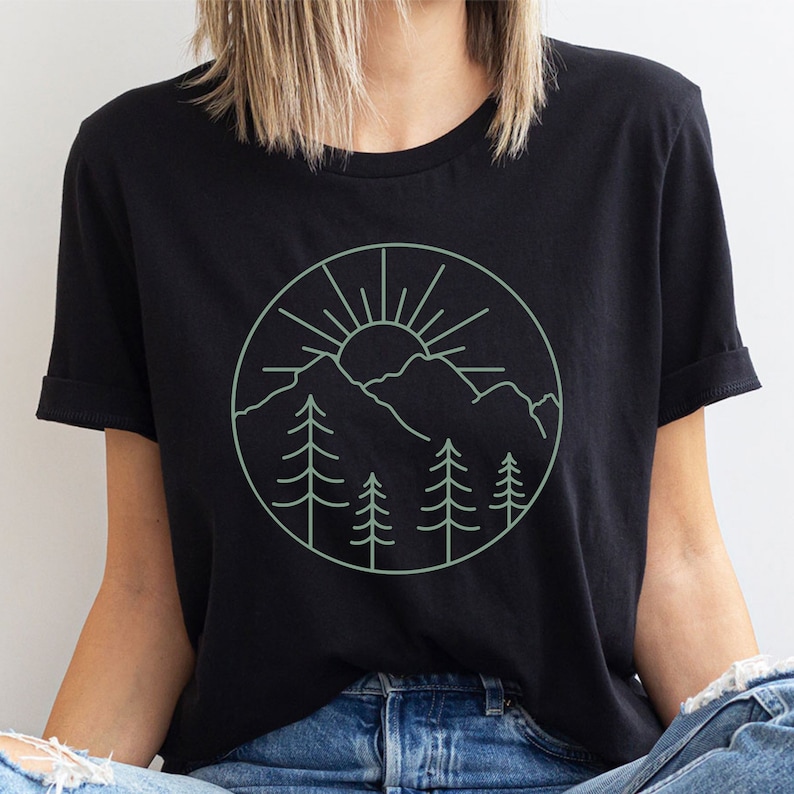 Mountain Adventure T-Shirt: Pine Tree Camping Shirt image 6