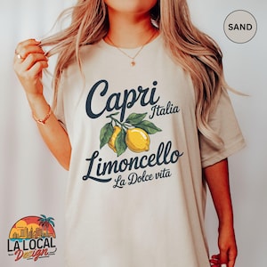 Limoncello Shirt, La Dolce Vita T-shirt, Amalfi Coast, Italy Tshirt, Lemons Shirt, Cocktail Shirt, Limone Graphic Shirt, Gift for Italian