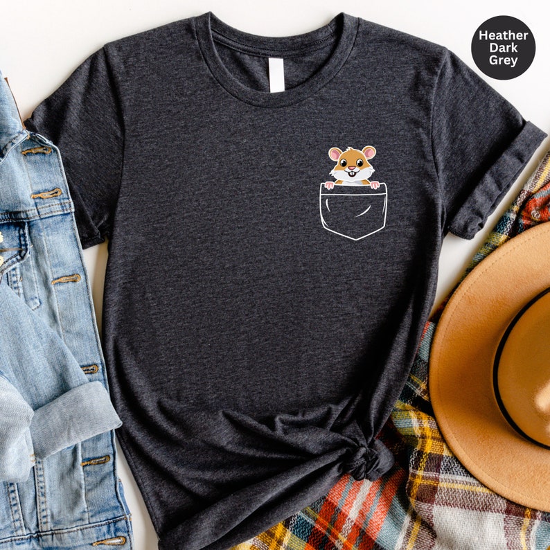 Cute Pocket Hamster T-Shirt, Animal Lover Gift image 3