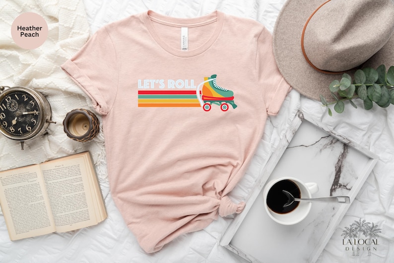 Retro Roller Skate Shirt: 80s/90s Style Summer Tee Bild 2