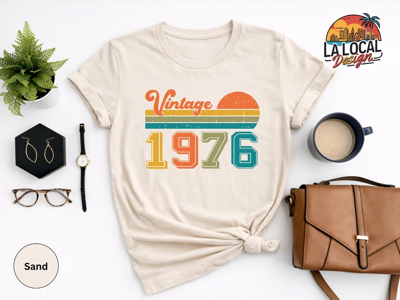 Vintage 1976 Birthday Shirt, Retro 50th Birthday Gift Tee image 5