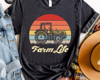 Retro Tractor Shirt: Farm Life Tee, Farmer Gift