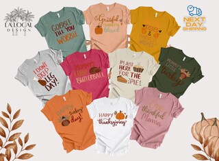 Camiseta Infantil Ação De Graças - Estampa Peru - Gobble Till You Wobble - Laranja