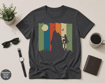Rock Climbing Shirt, Mountain Adventure Tee, Wildlife Graphic T-Shirt, Outdoor Climber Gift, Hiking Nature Shirt, Bouldering Adventure Shirt