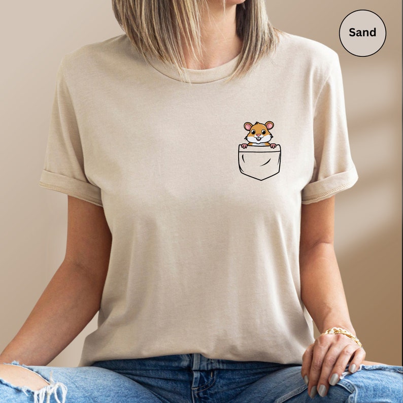 Cute Pocket Hamster T-Shirt, Animal Lover Gift image 7