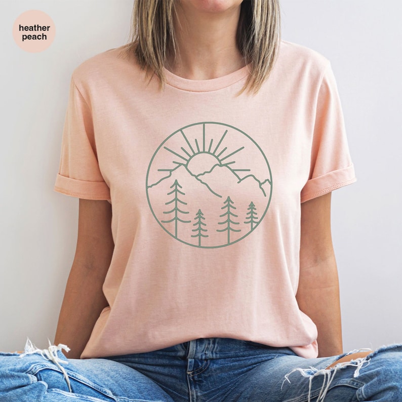 Mountain Adventure T-Shirt: Pine Tree Camping Shirt image 2