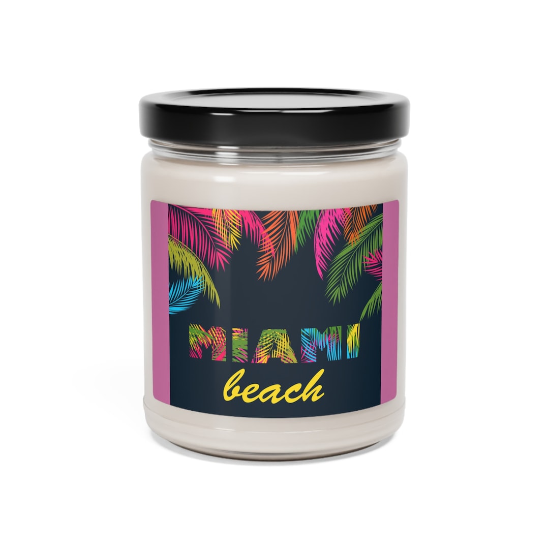 Scented Soy Candle, 9oz, Miami Beach Candles, Candle, Miami, Holiday Gift Etsy