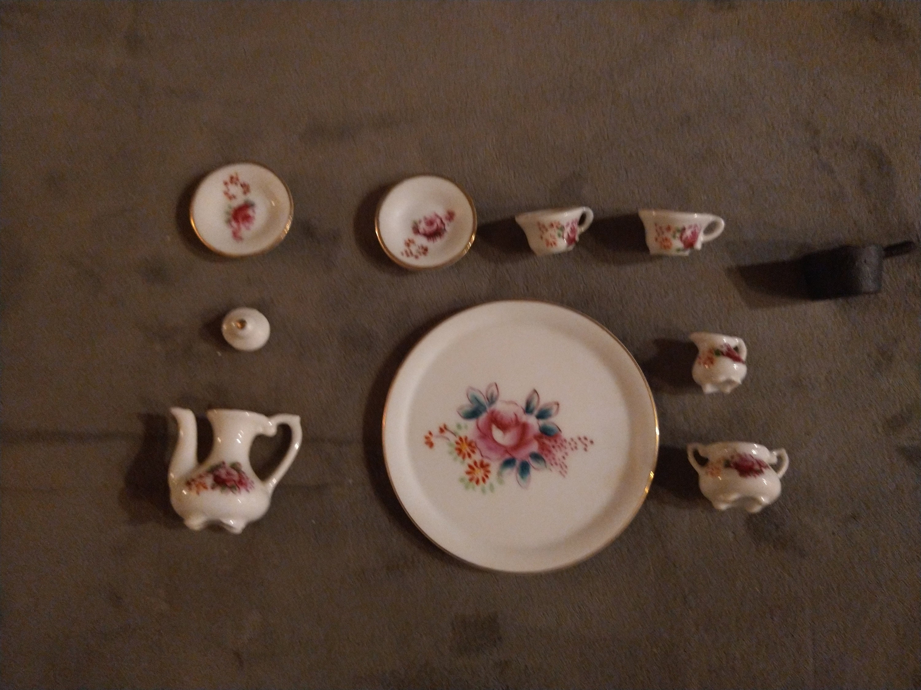 Miniature China Tea Set circa 1960's Etsy