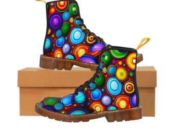 Women's Canvas Boots, Modern Boots, Bright color boots, women's boots, Boots