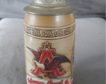 New Anheuser Busch Budweiser 2012 Holiday Beer Mug Beer stein Orig Box w/ COA 