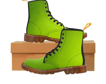 Women's Canvas Boots, green boots, boots, summer boots, spring boots