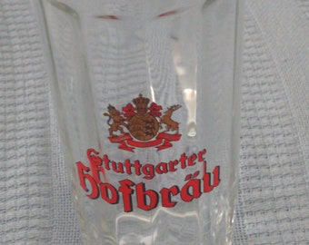 Glass Beer Mug, Beer Mug, German Beer Mug, Drinkware, Barware,