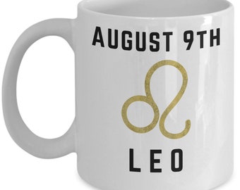 Astrology Mug Horoscope Mug Zodiac Mug Birthdate Mug Leo Mug August Second Mug August 2 Mug
