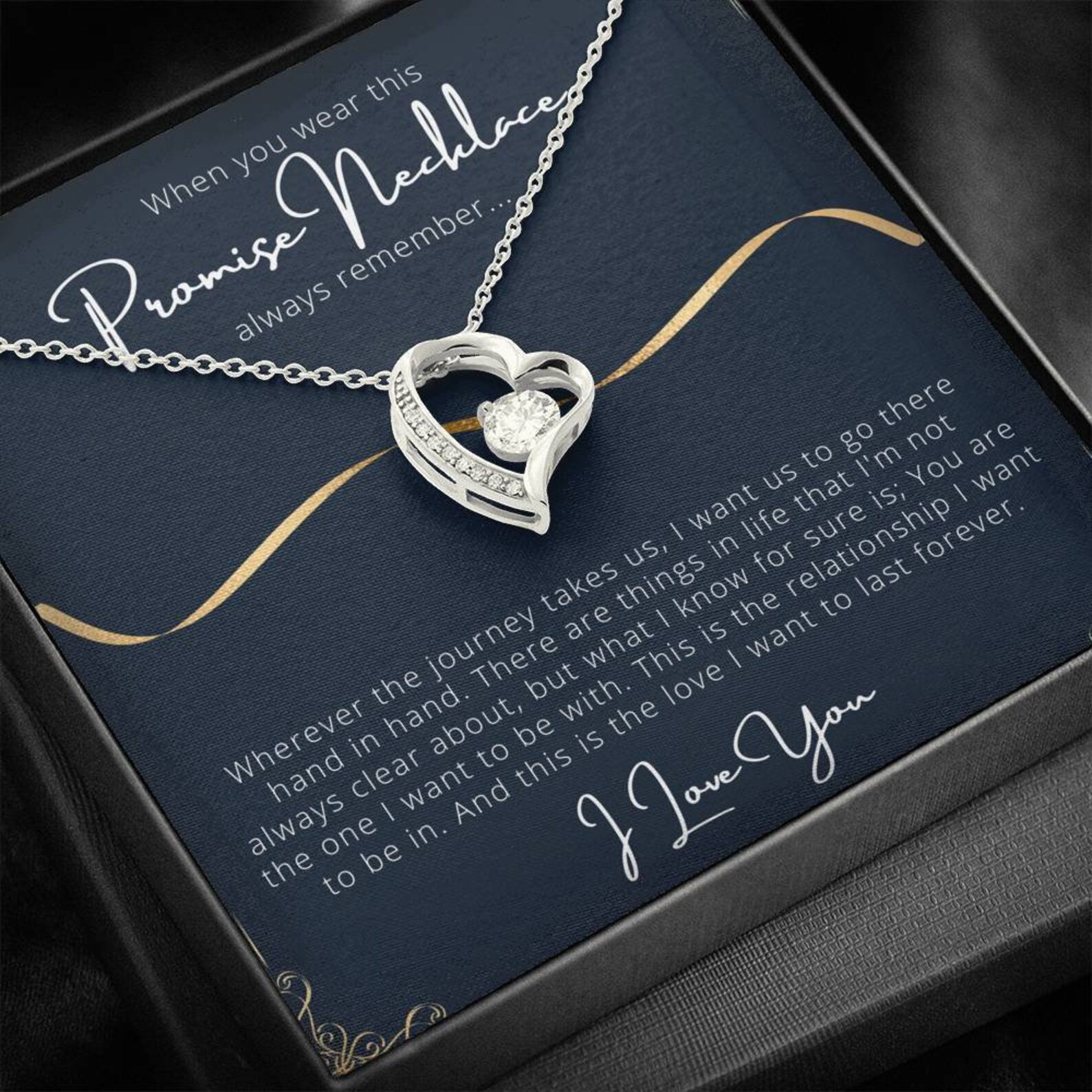 Promise Necklace for Girlfriend for Couples Promise Necklace Etsy