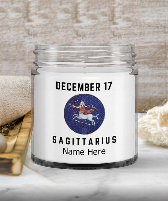 Sagittarius Zodiac Candle Zodiac Gifts Birthday Gift Birthday Candle Personalized Soy Candle Sagittarius Gift Star Candle Star Sign Gift for Her 