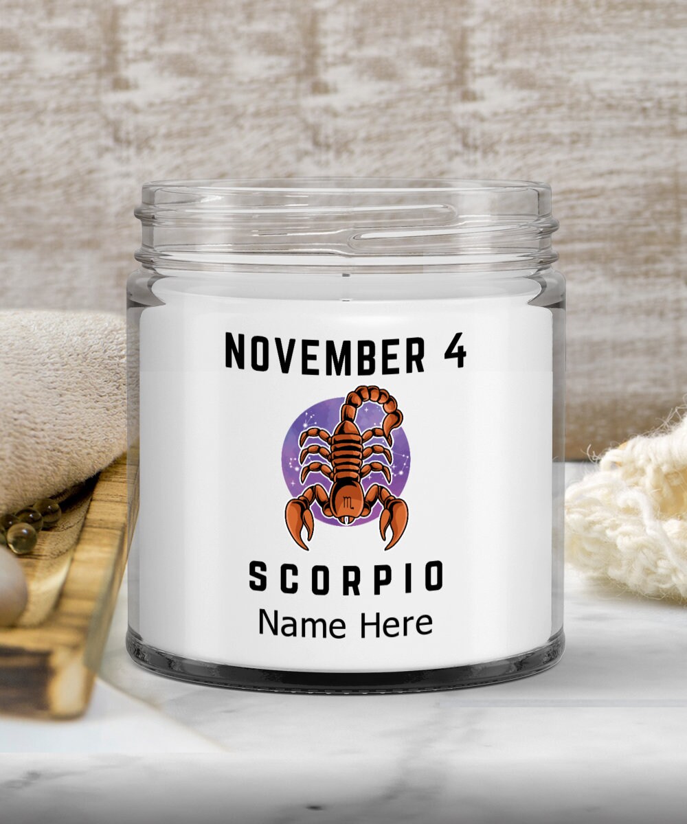 November 4 Scorpio Personalized Candle Custom Horoscope ...