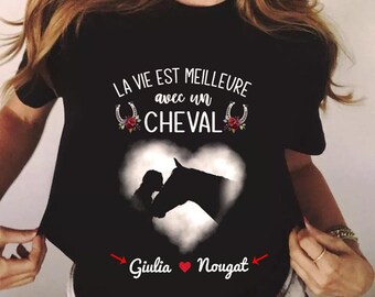 tee shirt cheval