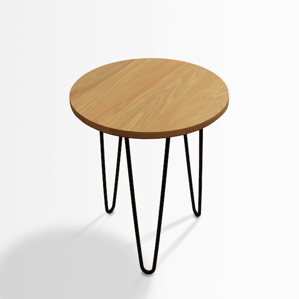 Oak Round Side Table | Walnut Round Side Table | Modern Round Side Table | Custom Side Table | Multipurpose Table