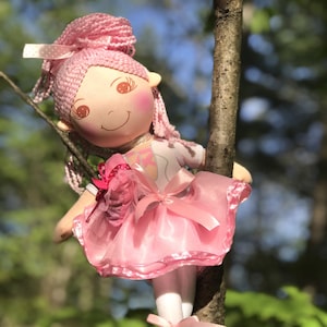 Ballerina doll. Olivia is 17&quot;tall, Pink hair, gorgeous Ballet outfit, Recital, Birthday present, Christmas gift for girl and Decorative doll