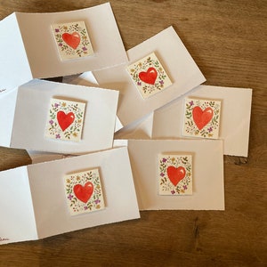Festa della mamma ! Amore. Biglietti di auguri originali e unici fatti a mano. Acquerello.