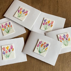 BLOEMEN  LIEFDE. Handgemaakte originele, unieke wenskaarten. Aquarel. Je wenskaart is ook een schilderij !