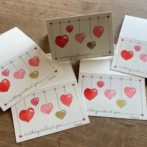 Amour. Fête des mères. Cartes de vœux originales et uniques faites à la main. Aquarelle. Transformez votre carte de vœux en tableau!