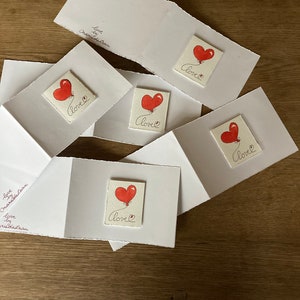 Amore. Biglietti di auguri originali e unici fatti a mano. Acquerello.