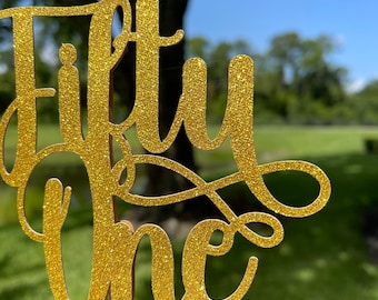 Custom Glitter Birthday Cake Topper, Any Number