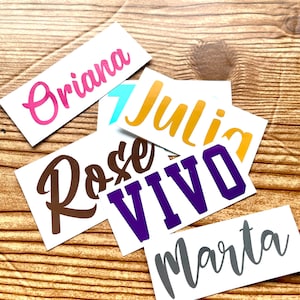Back to school name stickers, vinyl name decal, name sticker sheet, DIY name decal, Personalized name sticker, Name sticker, Name sign, name