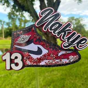 Jordan inspired cake topper, sneaker head, AirMax cake topper