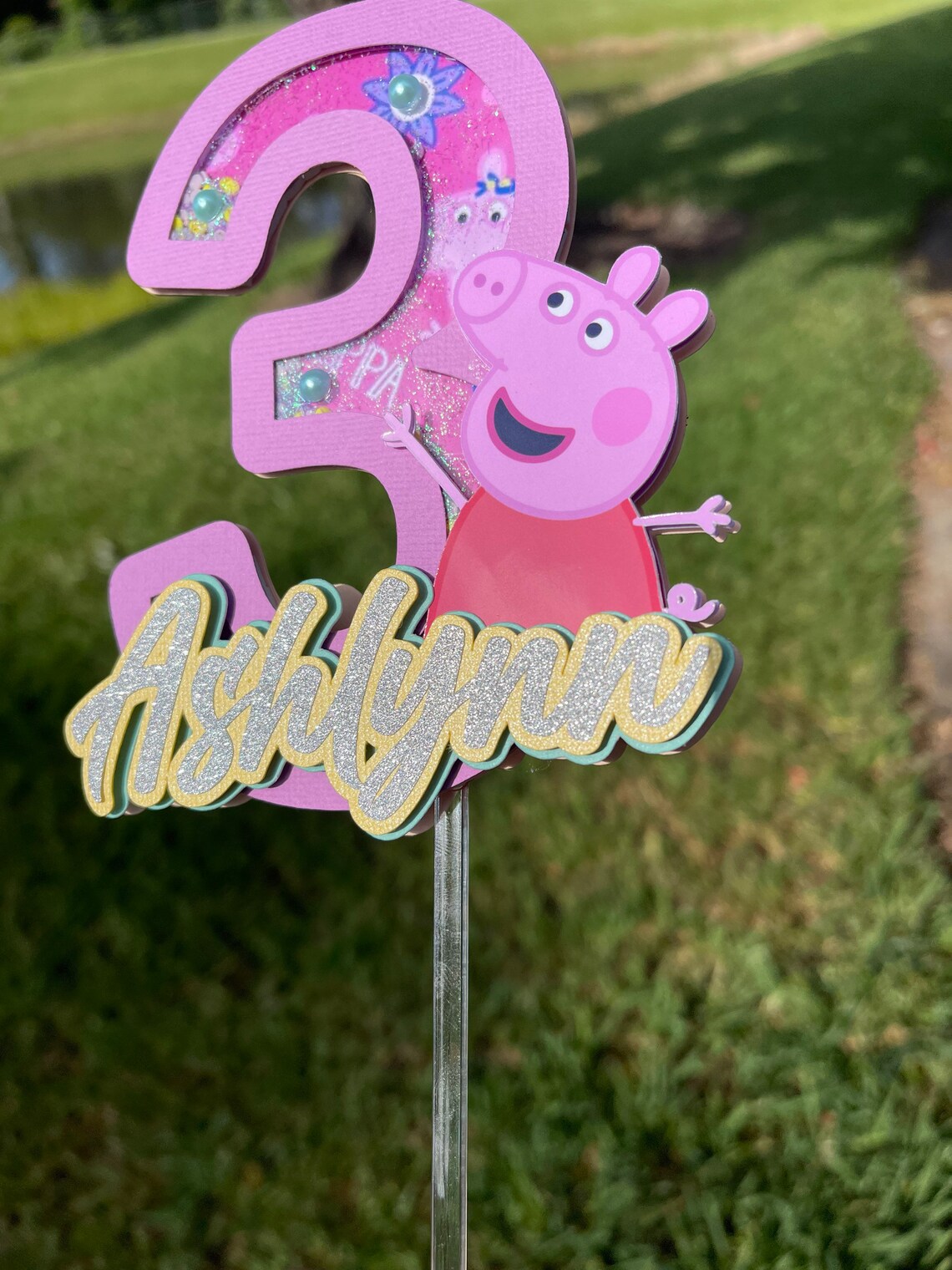Peppa Pig Cake Topper Peppa Cake Topper Peppa Pig Birthday Etsy