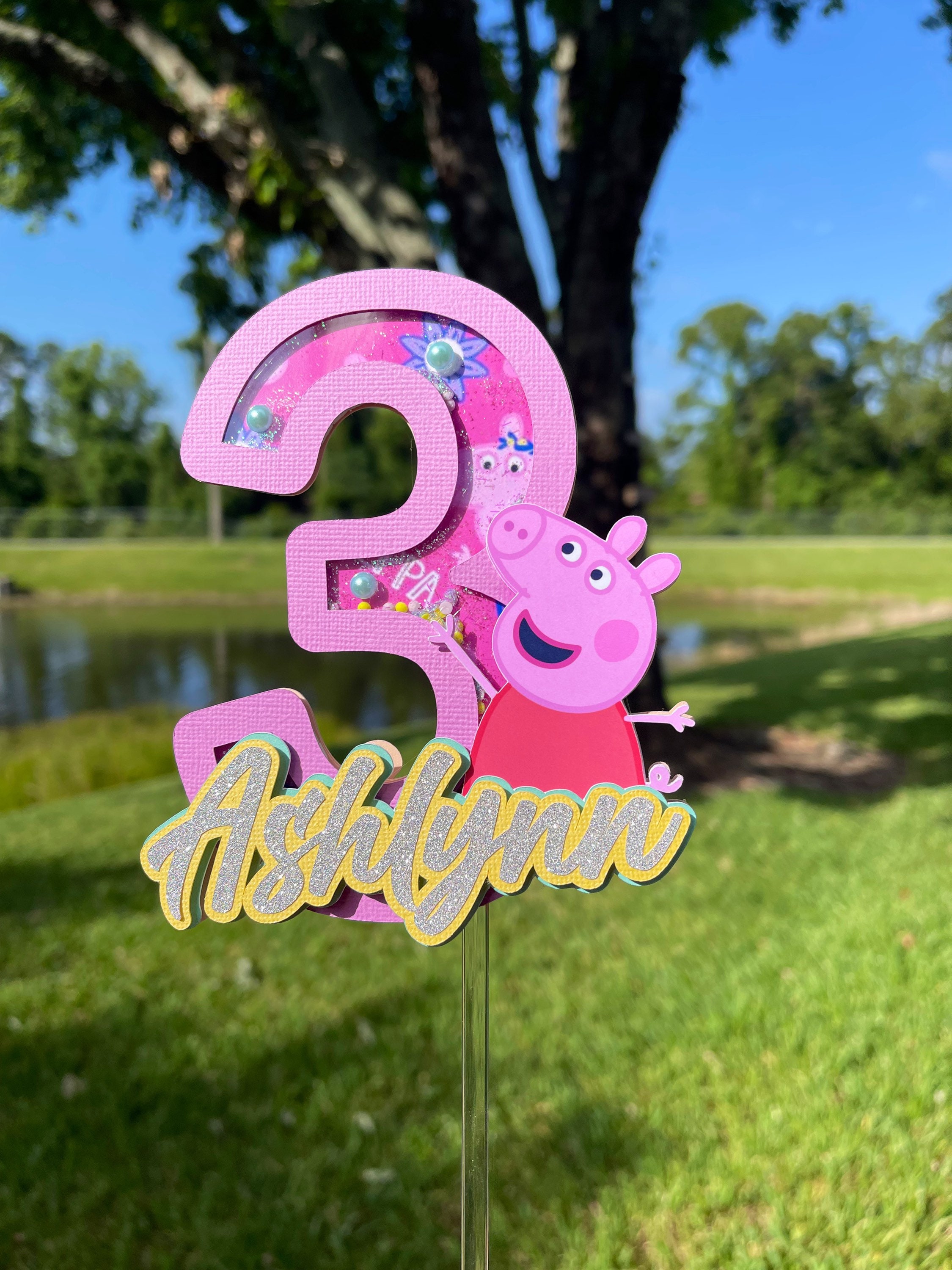 Peppa Pig Cake Topper Peppa Cake Topper Peppa Pig Birthday Etsy