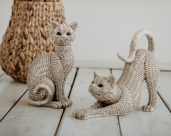 Cat statue, Sleepy cat statue, sleepy cat, cat figurine, cat sculpture, cat,cat statue, animal decor, mothers day gift idea, Christmas gift